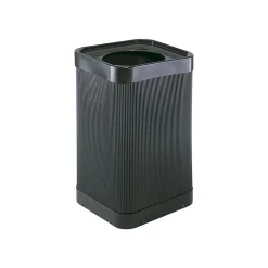 At-Your-Disposal Outdoor Trash Can With Lid, Black HDPE, 38 Gal. (9790BL)<Safco Best
