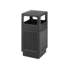 Canmeleon Indoor/Outdoor Trash Cans w/Lid, Black High-Density Polyethylene/HDPE, 38 Gal. (9476BL)<Safco New