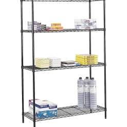 Shelving*Safco Commercial 2-Shelf Wire Unit, 48", Black (5241BL)