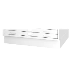 File Cabinets*Safco 2-Drawer Flat File Cabinet, Not Assembled, Specialty, White (4999WHR)