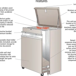 File Cabinets*Safco 2-Drawer Mobile File Cabinet, Specialty Size, Lockable, 45