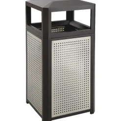 Evos Steel Ash Urn, 38 Gallon, Black/Gray (9934BL)<Safco New
