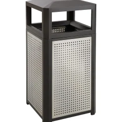 Evos Steel Ash Urn, 38 Gallon, Black/Gray (9934BL)<Safco New