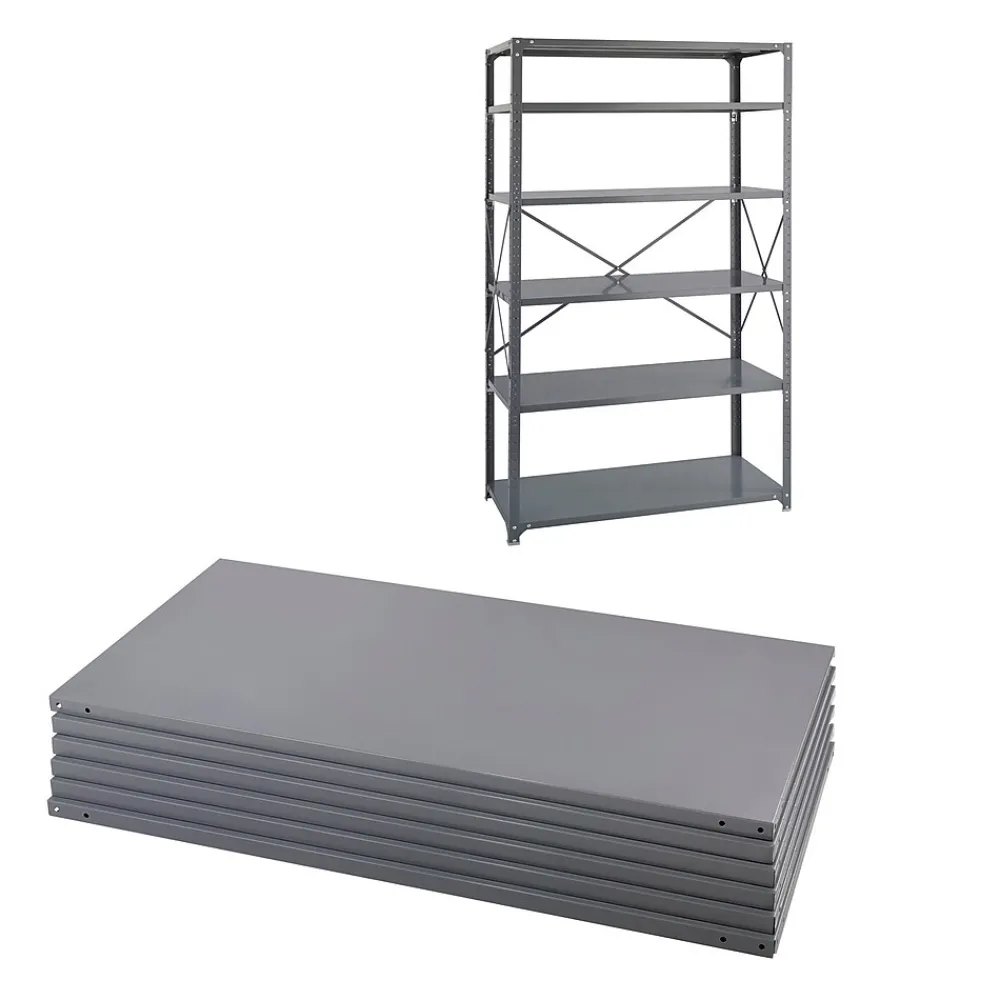 Shelving*Safco Industrial Metal Stand Alone, 48", Dark Gray (6255)