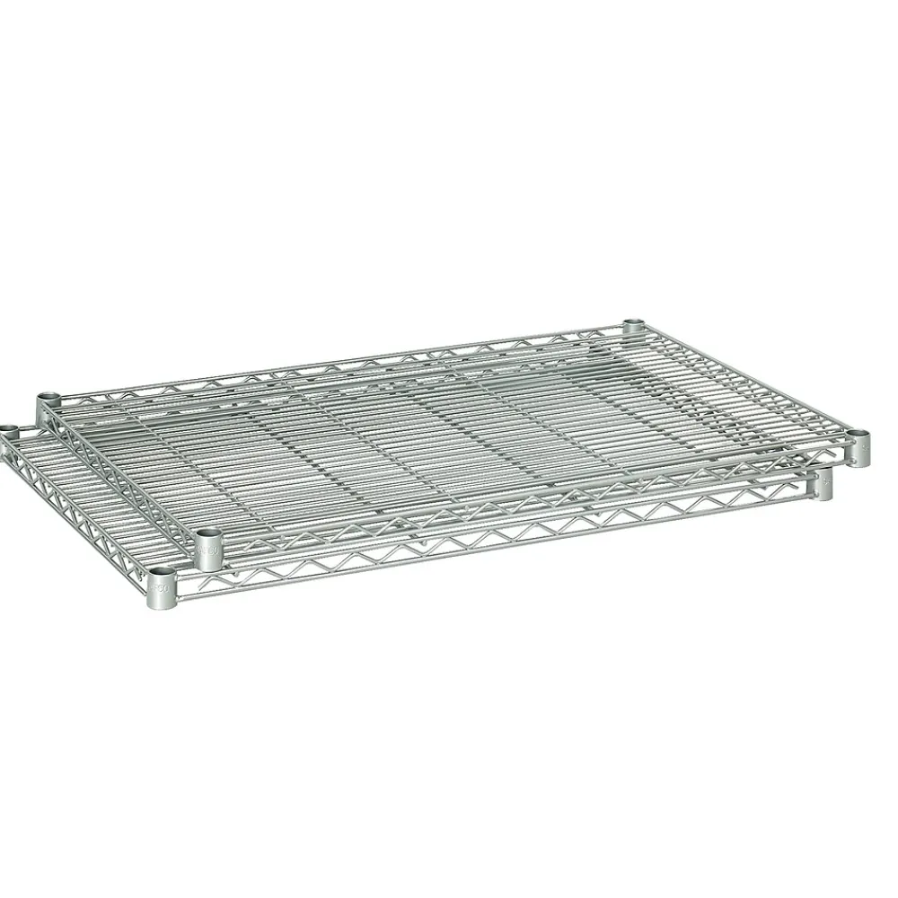 Shelving*Safco Industrial 2-Shelf Metal Extra Shelf Pack, 36", Metallic Gray (5287GR)