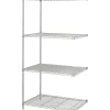 Shelving*Safco Industrial 4-Shelf Metal Unit, 36", Metallic Gray (5289GR)