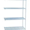 Shelving*Safco Industrial 4-Shelf Wire Stand Alone, 48.03", Metallic Gray (5295GR)