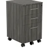 File Cabinets*Safco Medina 3-Drawer Mobile Vertical File Cabinet, Letter Size, Lockable, 26.75"H x 15.5"W x 18"D, Gray (MNBBFLGS)