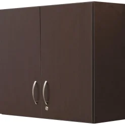 Storage Cabinets*Safco ® Modular Break Room Breakroom Wall Cabinet, Asian Night/Black, 30"H x 36"W x 14"D