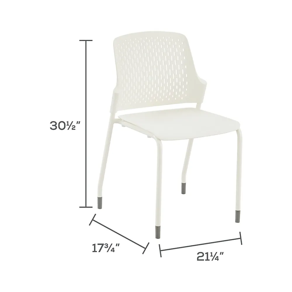 Folding & Stacking*Safco Next High-Impact Polypropylene Office Chair, White, 4/Carton (4287WH)