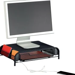 Outlet Safco Onyx Powered Monitor Stand, Black (3230BL)