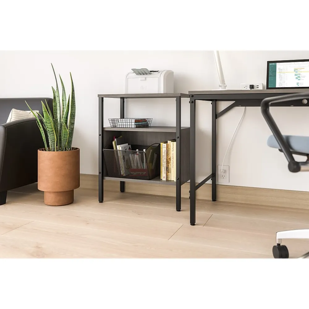 Office Desks*Safco Simple 46" Workstation Desk, Sterling Ash (5272BLGR)