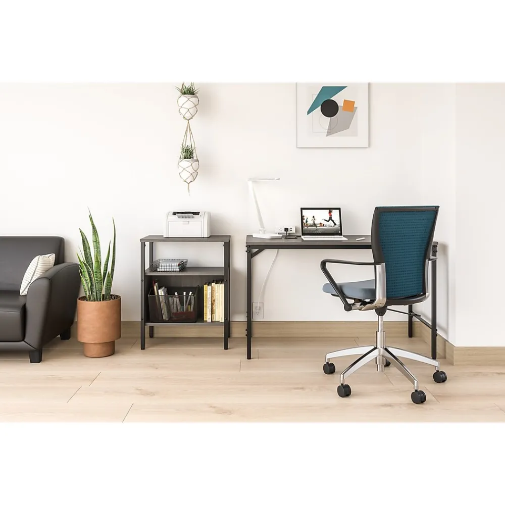 Office Desks*Safco Simple 46" Workstation Desk, Sterling Ash (5272BLGR)