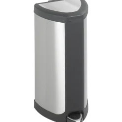 Stainless Steel Step Trash Can, 4 Gallon, Black (9685SS)<Safco Online