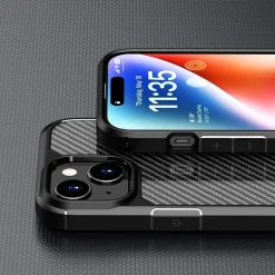 SaharaCase Anti-Slip MagSafe Phone Case for iPhone 15, Shock Absorbing, Black (CP00439)