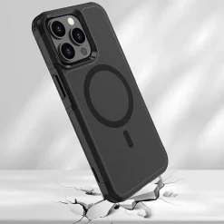 SaharaCase Armor Series Hard Shell Case, Tempered Glass Screen, Camera Protector for iPhone 15 Pro Max, Black (CP482ZD128ZD131)