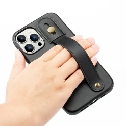SaharaCase FingerGrip MagSafe Phone Case for iPhone 15 Pro, Shock Absorbing, Black (CP00465)