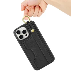 SaharaCase FingerGrip MagSafe Phone Case for iPhone 15 Pro Max, Shock Absorbing, Black (CP00484)