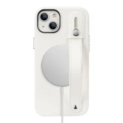 SaharaCase FingerGrip MagSafe Phone Case for iPhone 15 Plus, Shock Absorbing, White (CP00453)