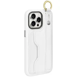 SaharaCase FingerGrip Phone Case for iPhone 15 Pro Max, Shock Absorbing, White (CP00485)