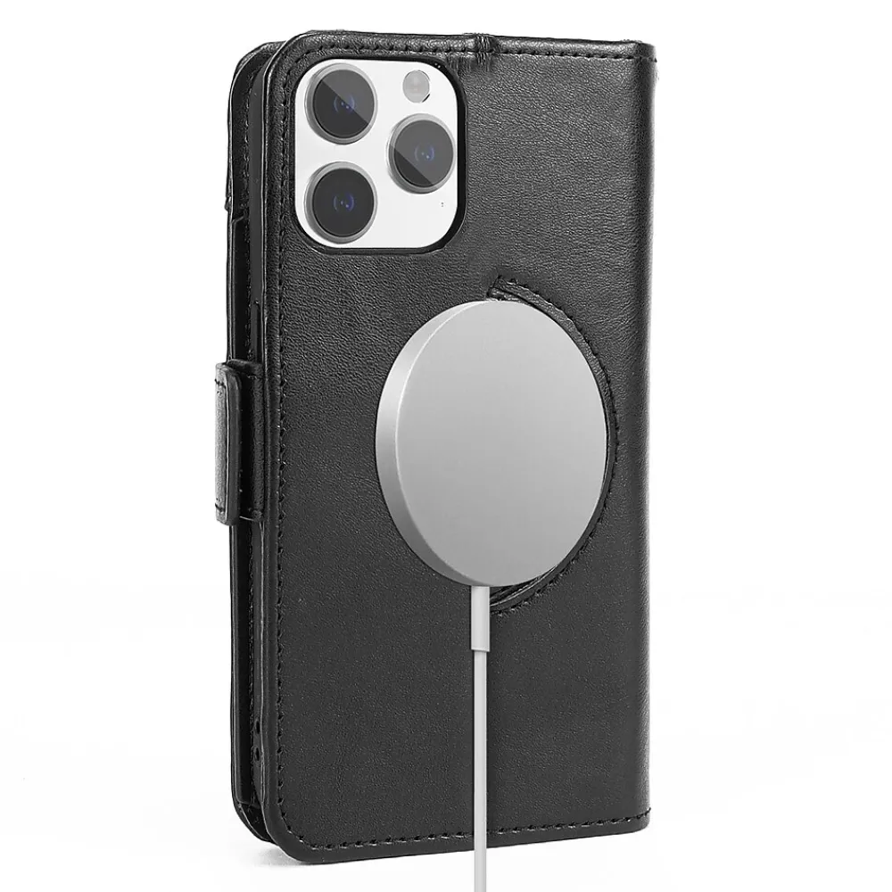SaharaCase Folio Wallet MagSafe Phone Case for iPhone 15 Pro, Shock Absorbing, Black (CP00467)