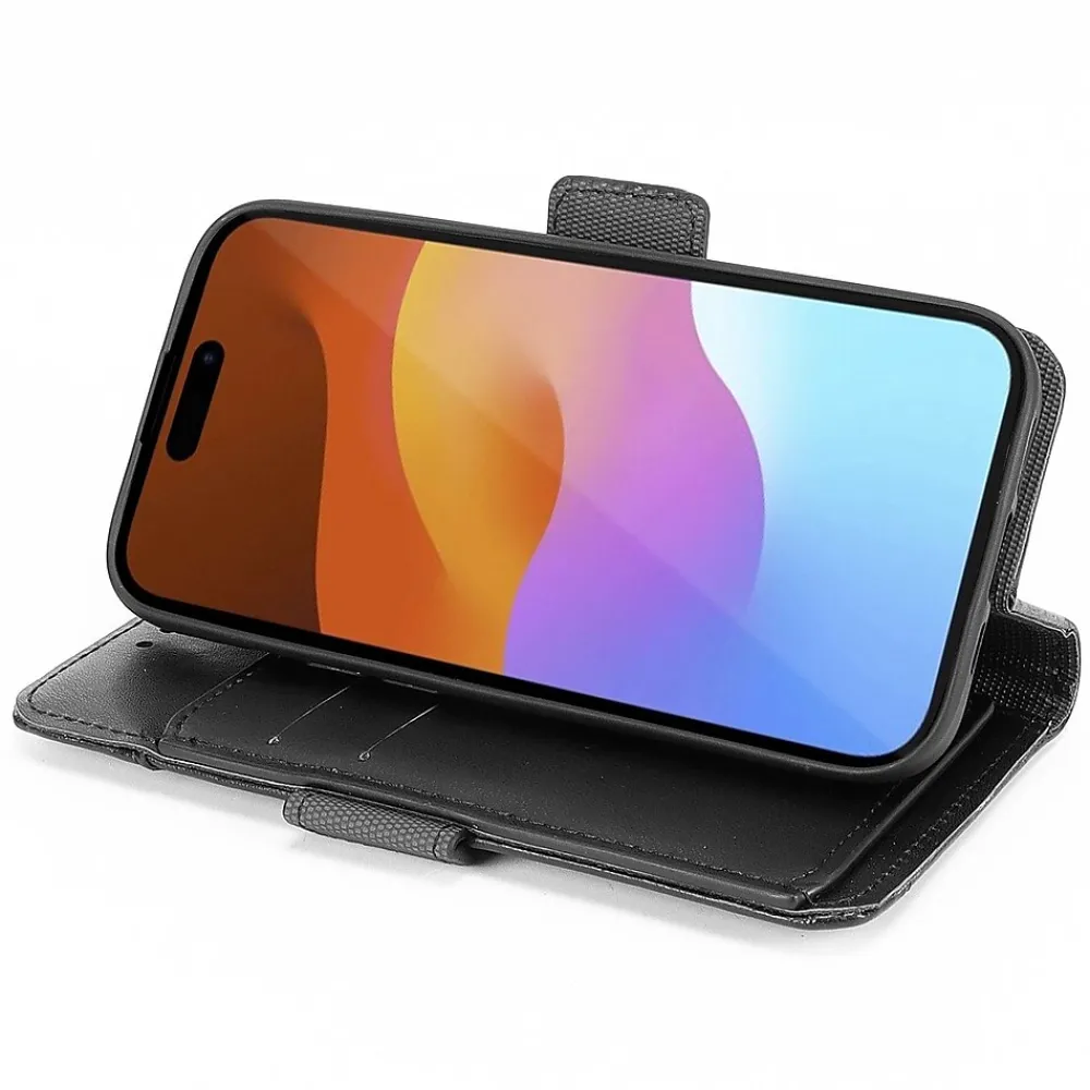 SaharaCase Folio Wallet MagSafe Phone Case for iPhone 15 Pro, Shock Absorbing, Black (CP00467)