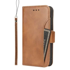 SaharaCase Folio Wallet MagSafe Phone Case for iPhone 15 Pro Max, Shock Absorbing, Brown (CP00481)