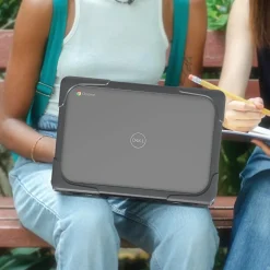 Hard Shell Laptop Case for Dell Chromebook, Gray/Clear (LT00054)<SaharaCase Clearance