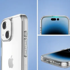 SaharaCase Hybrid-Flex Hard Shell MagSafe Phone Case for iPhone 15 Plus, Shock Absorbing, Clear (CP00447)