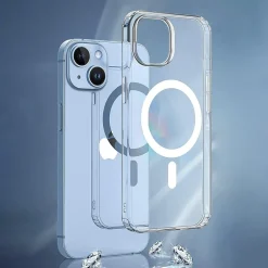 SaharaCase Hybrid-Flex Hard Shell MagSafe Phone Case for iPhone 15, Shock Absorbing, Clear (CP00441)