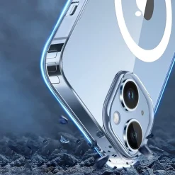 SaharaCase Hybrid-Flex Hard Shell MagSafe Phone Case for iPhone 15, Shock Absorbing, Clear (CP00441)