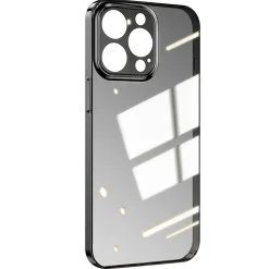 SaharaCase Hybrid-Flex Hard Shell MagSafe Phone Case for iPhone 15 Pro, Shock Absorbing, Clear Black (CP00458)