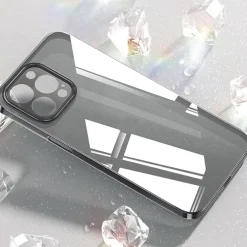 SaharaCase Hybrid-Flex Hard Shell MagSafe Phone Case for iPhone 15 Pro, Shock Absorbing, Clear Black (CP00458)