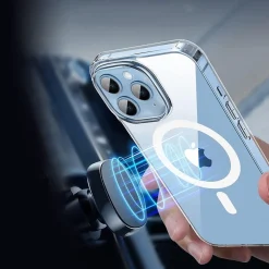 SaharaCase Hybrid-Flex Hard Shell MagSafe Phone Case for iPhone 15 Pro, Shock Absorbing, Clear (CP00459)