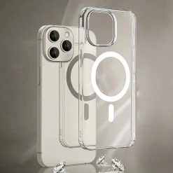 SaharaCase Hybrid-Flex Hard Shell MagSafe Case for iPhone 15 Pro Max, Shock Absorbing, Clear (CP00472)