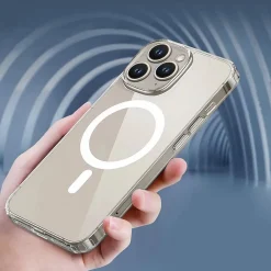 SaharaCase Hybrid-Flex Hard Shell MagSafe Case for iPhone 15 Pro Max, Shock Absorbing, Clear (CP00472)