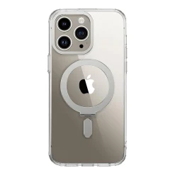 SaharaCase Hybrid-Flex Kickstand MagSafe Phone Case for iPhone 15 Pro Max, Shock Absorbing, Clear (CP00473)