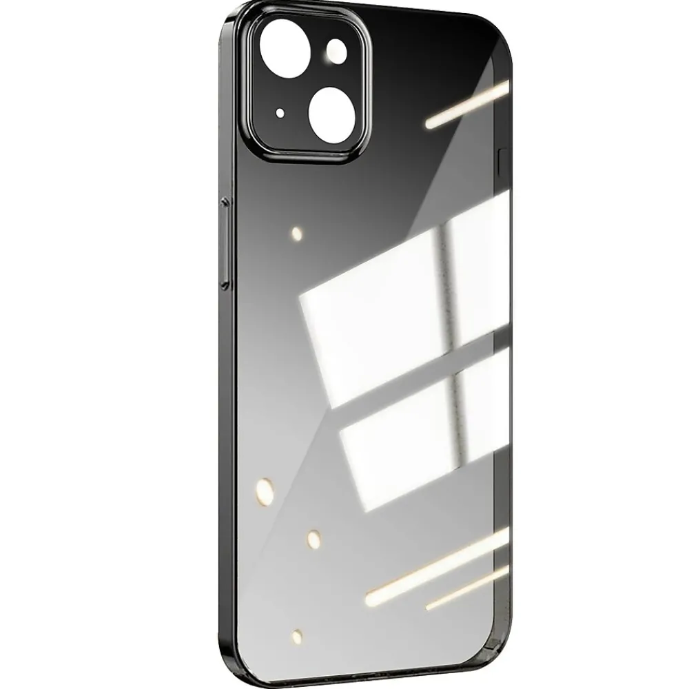 SaharaCase Hybrid-Flex Ultra Thin MagSafe Phone Case for iPhone 15 Plus, Shock Absorbing, Black (CP00449)