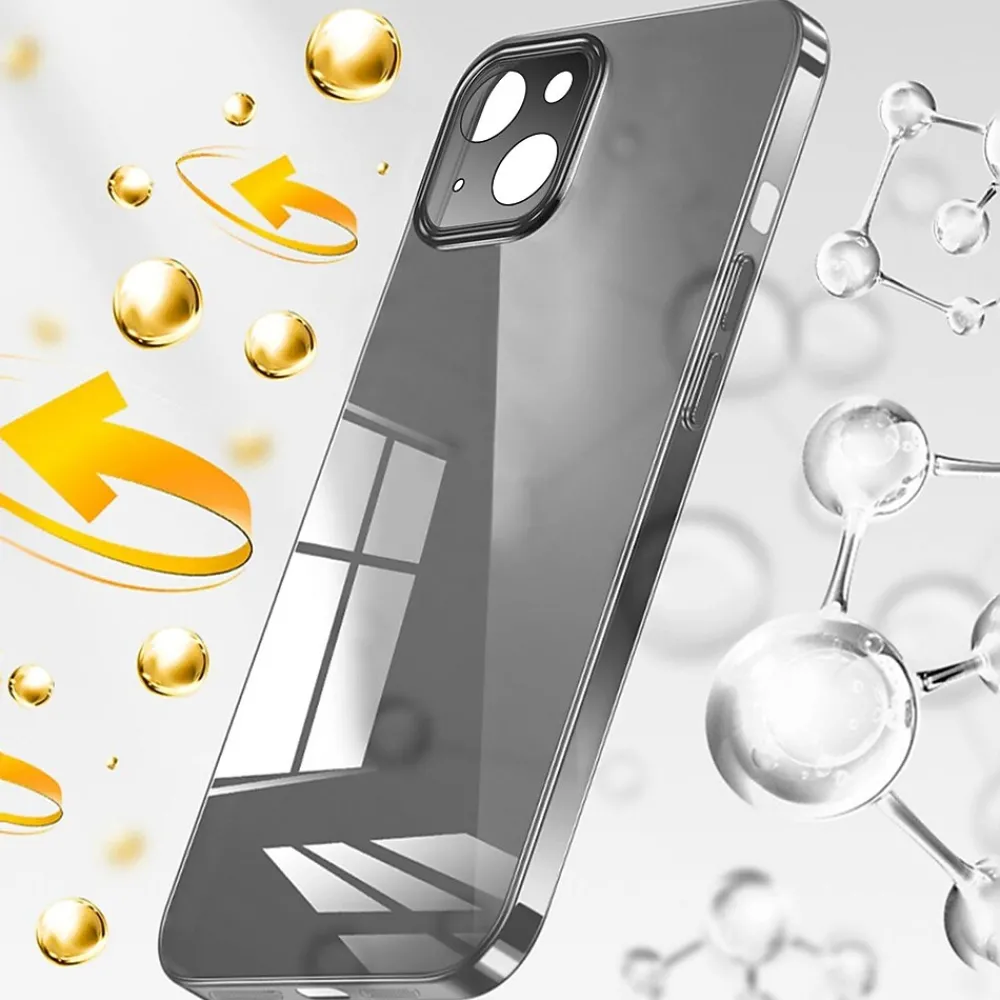 SaharaCase Hybrid-Flex Ultra Thin MagSafe Phone Case for iPhone 15 Plus, Shock Absorbing, Black (CP00449)