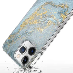 SaharaCase MagSafe Phone Case for iPhone 15 Pro Max, Shock Absorbing, Blue Marble (CP00475)