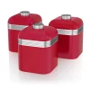 Salton Swan Retro 1L Storage Ware, Set of 3 Canisters (SWKA1020RN)