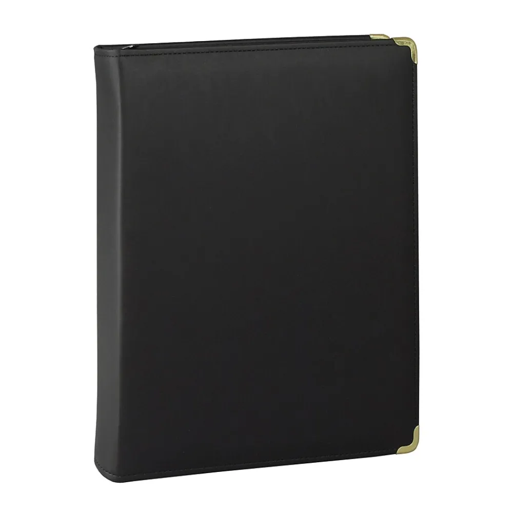 Classic Collection Vinyl Padfolio, Black (15250)<Samsill Best