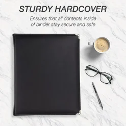 Classic Collection Vinyl Padfolio, Black (15250)<Samsill Best