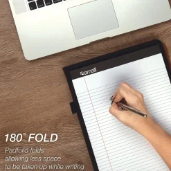 Faux Leather Padfolio, Tan/Brown (SAM71656)<Samsill New