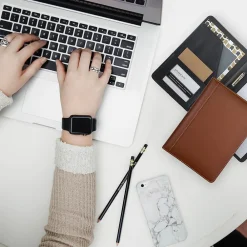 Junior Leather Portfolio Case, Tan (SAM71736)<Samsill New