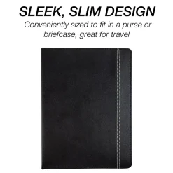 Slimline Vinyl Padfolio, Black (71220)<Samsill Hot