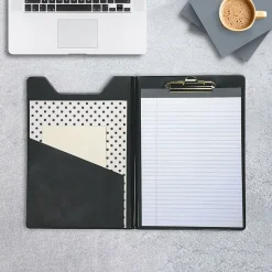 Value Series Faux Leather Padfolio/Notepad, Black (71410)<Samsill Clearance