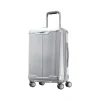 23" Hardside Carry-On Suitcase, 4-Wheeled Spinner, TSA Checkpoint Friendly, Silver (139024-7378)<Samsonite