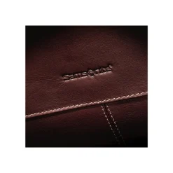Flapover Double Gusset Laptop Briefcase, Brown Leather (45798-1139)<Samsonite Outlet