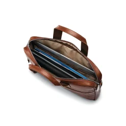 Leather Briefcase, Laptop Compatible, Cognac (126038-1221)<Samsonite Online